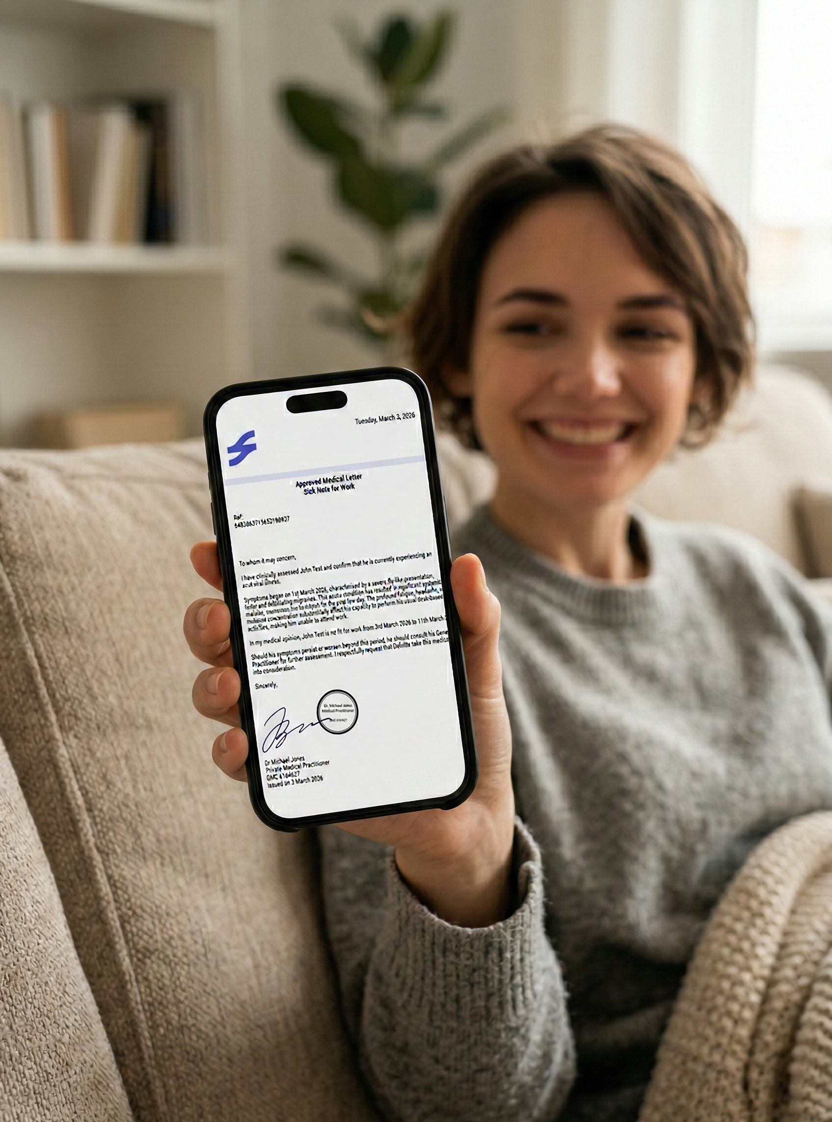 Secure email delivery of medical letter
